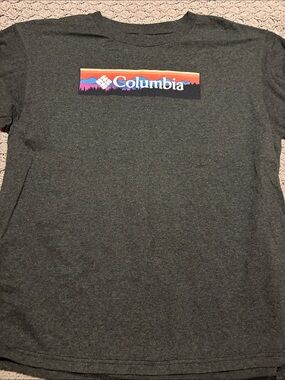 Columbia Charcoal Short Sleeve Tee with Sunset Logo